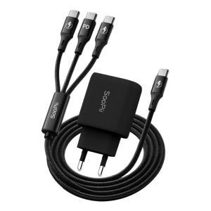 N배송 수피 PD 3in1 올 C타입 25W 동시 고속 멀티충전기 Z22S07CC