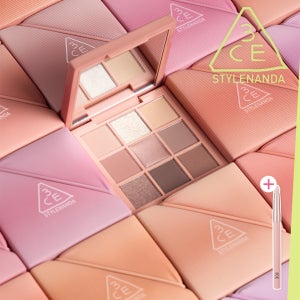 3CE NEW 멀티 아이 컬러 팔레트 더 텍스타일 8g (+아이브러쉬) 톤온톤 퍼스널 컬러 아이 섀도우