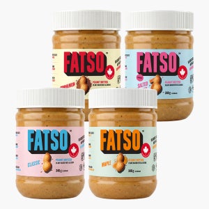 FATSO 팻소 MCT 슈퍼씨드 땅콩버터 4종 SET, 340g, 4개