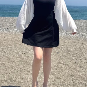 [당일출고/MADE] 브이넥 A라인 나시 미니 원피스