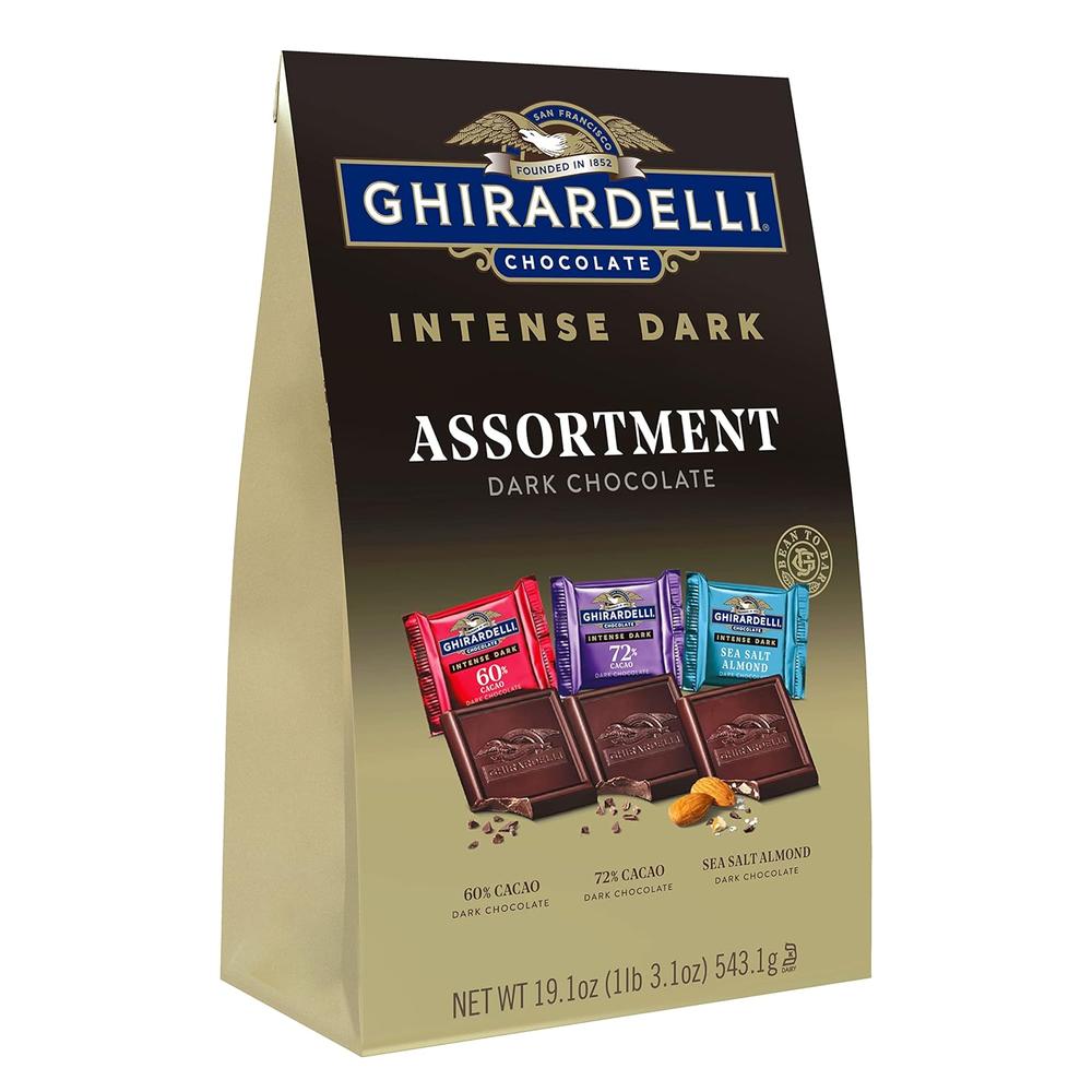 Ghirardelli Intense Dark Net Wt 19.14 Oz, Dark Chocolate 60% Cacao, 72% Cacao, Dark Chocolate Sea Sa