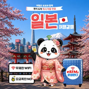 일본eSIM 이심 5G 도쿄삿포로오사카후쿠오카 소프트뱅크 로밍판다 1일, 완전무제한