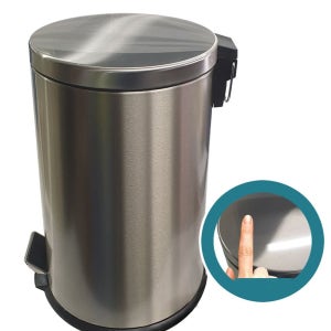 페달 삼정849 스텐 원형 쓰레기통 대 페달휴지통 20L 스테인레스 휴지통 스텐휴지통