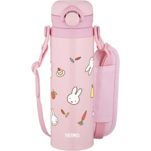 써모스 보온 보냉 텀블러 원터치 스트랩 보온병 500ml 미피 미키 일본구매대행