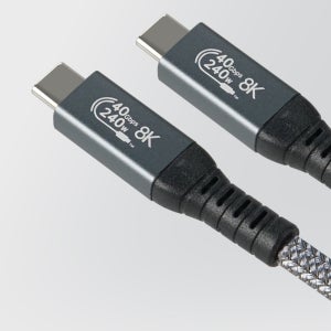 노트북 모니터연결 USB4 C타입 케이블 40Gbps 8K 240W 1.2m 패브릭 데이터선