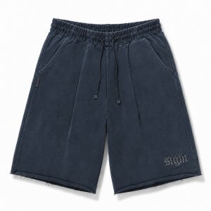 RAW-CUT PIGMENT BERMUDA PANTS NAVY