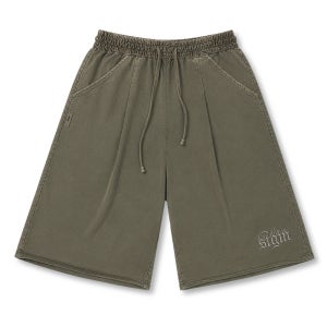 RAW-CUT PIGMENT BERMUDA PANTS KHAKI