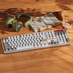 스웨그키 Ticktype DP104 풀알루미늄 기계식 키보드 웜실버, 라이축