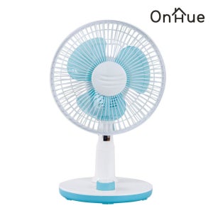 온휴 6인치 탁상용 3엽 선풍기 OHF-T06B 스탠딩 상하조절 회전 저소음 미니 선풍기 블루