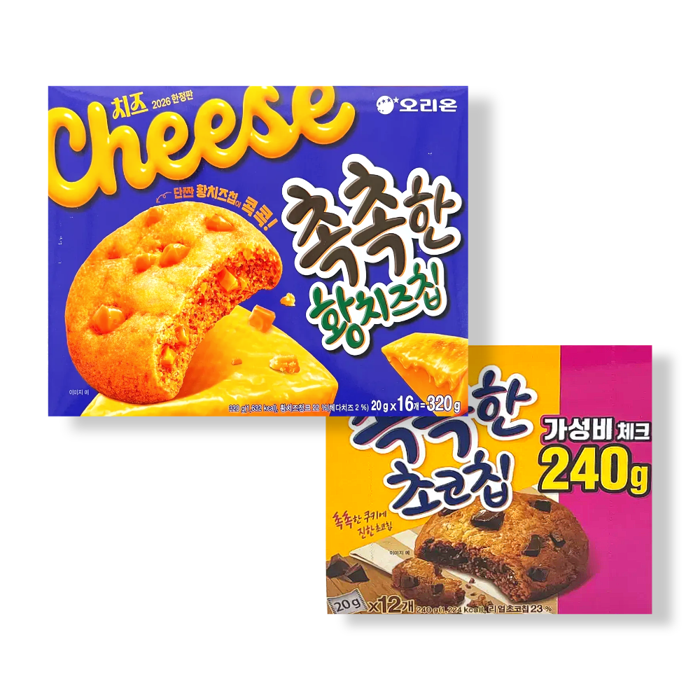 오리온 촉촉한 황치즈칩 16입, 2개 + 카스타드 12P(이모지 에디션), 2개 (카드16,720원) (무료)