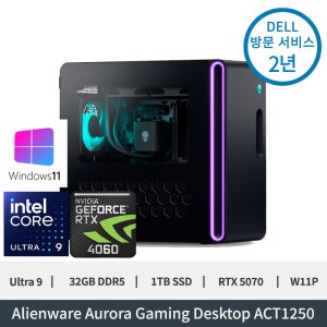 델 에일리언웨어 AURORA DAW1250 Ultra9 RTX4060 Ti 32GB 1TB Air Cooling W11P