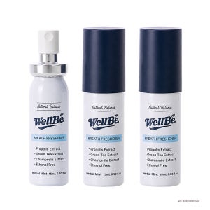 웰비앤코 프레시브레스 구강 유산균 무에탄올 구강스프레이 15ml, 3개