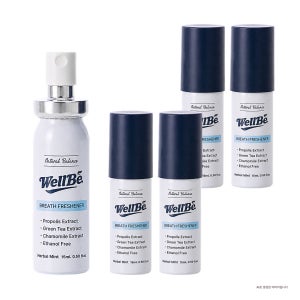 웰비앤코 프레시브레스 구강 유산균 무에탄올 구강스프레이 15ml, 5개