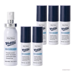 웰비앤코 프레시브레스 구강 유산균 무에탄올 구강스프레이 15ml, 6개