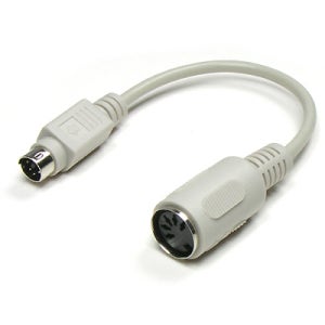 Coms 키보드 젠더 18cm, DIN 5F to MD6 M AT용 5핀 키보드를 PS2 6핀용 PC에 연결 AT 5핀 PS2 6핀 AT 5핀 F (5F) to PS2 6핀 G03