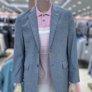 인디안 여름 중년남성 일반핏 나일론스판 가벼운 투버튼 자켓(콤비) 4 M 2429