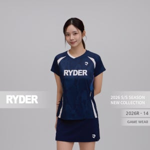 라이더 RYDER 2026R-14 배드민턴 경기복 반팔 피클볼 남녀공용 탁구 스쿼시 티셔츠