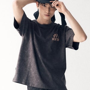 [원더플레이스 BUCKET] SEA YOU WAVE DYED T-SHIRT [CHARCOAL]