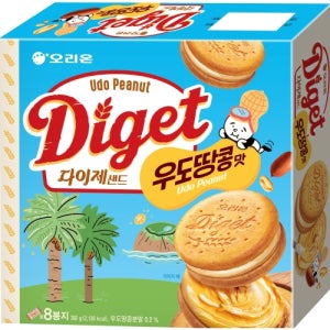 오리온 다이제샌드 우도땅콩 8P 392g X 1개