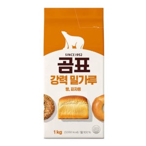곰표 강력 밀가루(빵/피자용) 1kg, 4개