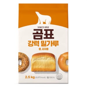 곰표 강력 밀가루(빵/피자용) 2.5kg, 4개