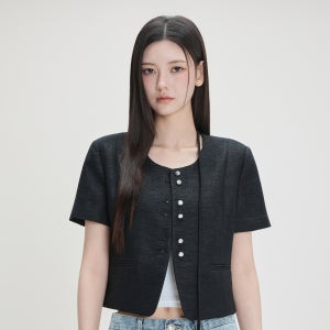 [미쏘] 트위드 반팔자켓_MIWJKG7B01