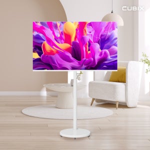 무빙큐빅스 삼탠바이미 화이트에디션 스마트티비 이동식tv X1시리즈 셋트 81cm(32인치 TV), FHD QLED, 기사설치