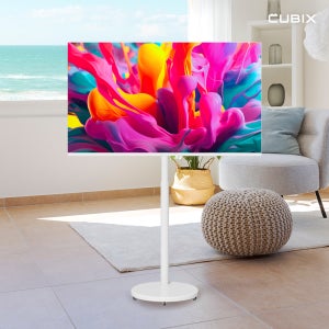 무빙큐빅스 삼탠바이미 화이트에디션 스마트티비 이동식tv X1시리즈 셋트 101cm(40인치 TV), FHD, 기사설치
