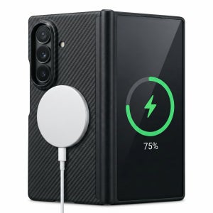 제루크 초슬림 경량 힌지보호 군용등급 풀커버 맥세이프 폴더블 케이스 블랙, 갤럭시Z 폴드6