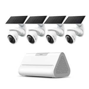 실외 태양광 카메라(Tapo C660 Kit) + 허브(Tapo H500) Set 태양광 충전 회전형 무선 배터리 카메라 CCTV
