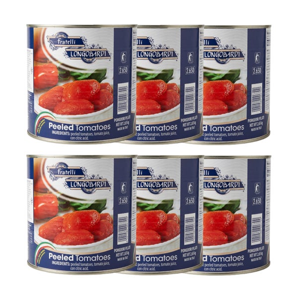 [롱고바디] 프라텔리 홀 토마토 통조림 2.55kg X 6개 업소용 파스타 소스