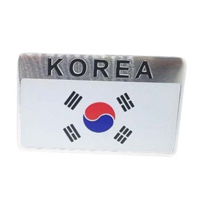 차량용 태극기 스티커 자동차 외장 튜닝 데칼 알루미늄 장식 8cm 1개 직사각