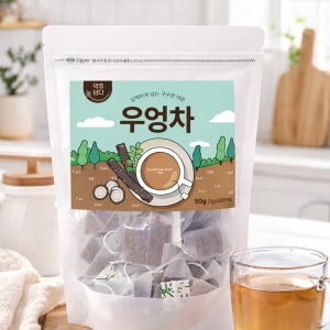 약초담다 국산 우엉차 50티백 볶은우엉 생분해 삼각티백