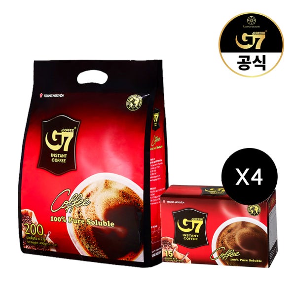 G7커피 베트남 퓨어블랙 스틱커피 2g 260개입