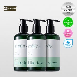 [알로에 베라 수딩젤] 유기농 임산부 아기 태열 가려움증 임신소양증 무향, 250g, 3개