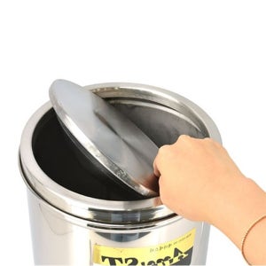 포포샵 스테인리스쓰레기통 야외휴지통 업소용 스탠 야외 뱅뱅이 휴지통 대 30L
