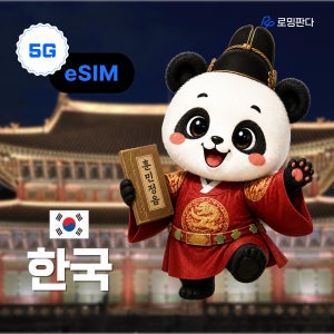 [전 지역]대한민국eSIM 무제한 5G 서울부산 SKT LG KT 이심 500MB 로밍판다