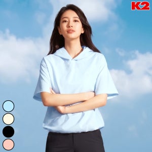 K2 시원서커 DRY ICE 우븐 반팔 후디 여성