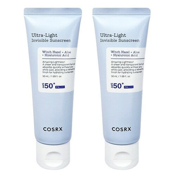 코스알엑스 울트라 라이트 인비저블 선스크린 썬크림 SPF50+ 50ml 2개