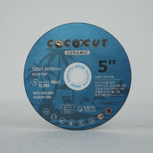 그라인더날 5인치 철 스텐 작업용 세라믹 절단석 코코컷 125mm, 50개
