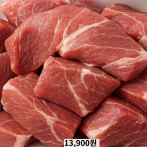 국산 돼지고기 찌개용 카레용 살코기 짜장 볶음용 한돈 뒷고기 3kg, 1개
