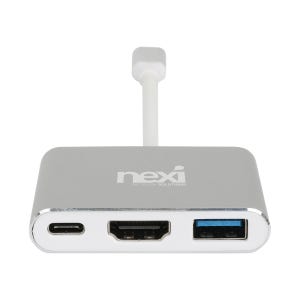 넥시 USB C타입 to HDMI 젠더 노트북 모니터 확장 PD충전 NX1414