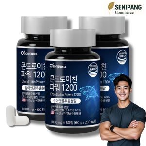 로니웰 콘드로이친 파워 1200 미국산 상어연골 60정, 3개