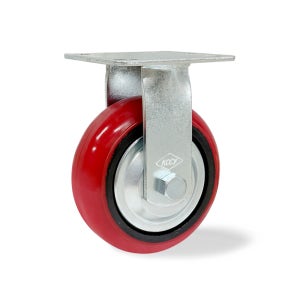 KCCY 중량 12.5cm-3.8cm( 5인치 ) 고정 우레탄바퀴 고급형 끌차 구루마 대차바퀴 밑판크기 86-97