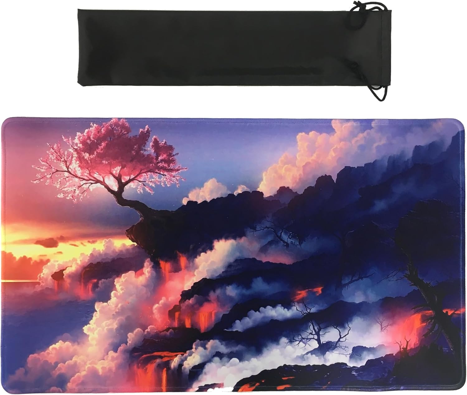 MTG 24 14 인치용 Playmat 미끄럼 트레이딩 카드 방지 CCG와 및 TCG 트리 게임 고무 가방 보관 호환되는 Tree