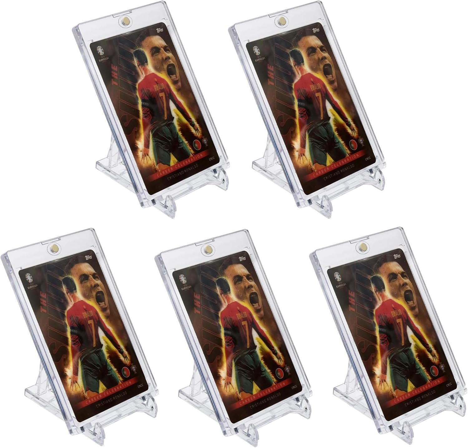 조절 가능한 디스플레이 스탠드가 있는 Frtrche 홀더 마그네틱 카드 트레이딩 5 Packs