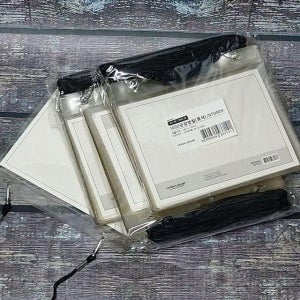 가로형 대형 관광 명찰 PVC 재질 30개입 3팩 목걸이 번호표 문구반점 이름표 집게