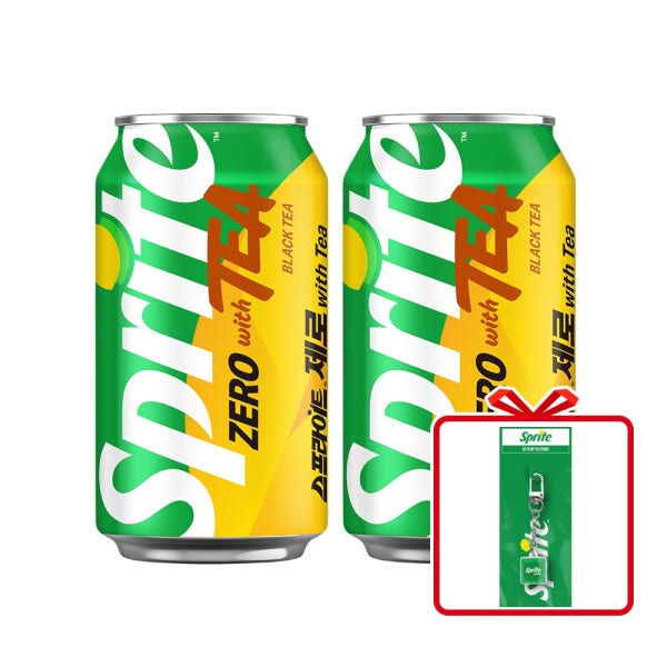 스프라이트 제로 With Tea CAN 350ml 24개 + 스프라이트 키캡키링 (옵션선택)