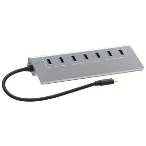 USB허브 C타입 to A GEN2 데이터전송 7포트 스탠드형 일체형 10Gbps 사무용