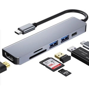 케이베스트 mi400 usb c타입 멀티 허브 6IN1 노트북 맥북